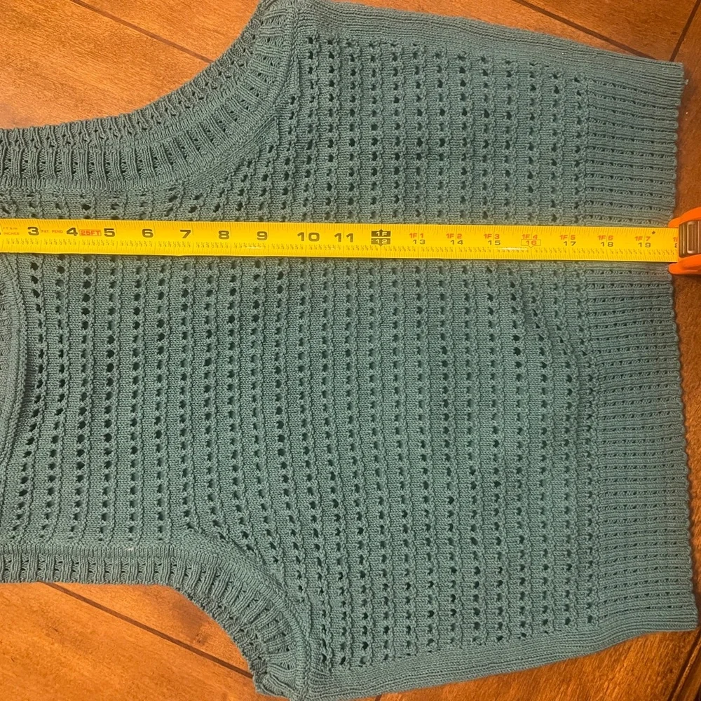 White House Black Market Teal Knit Top - Picture 4 of 5